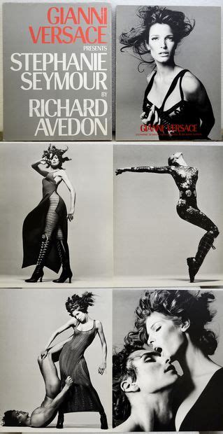 versace jeans stephanie seymour ad|1993 Gianni Versace Stephanie Seymour Richard Avedon b&w.